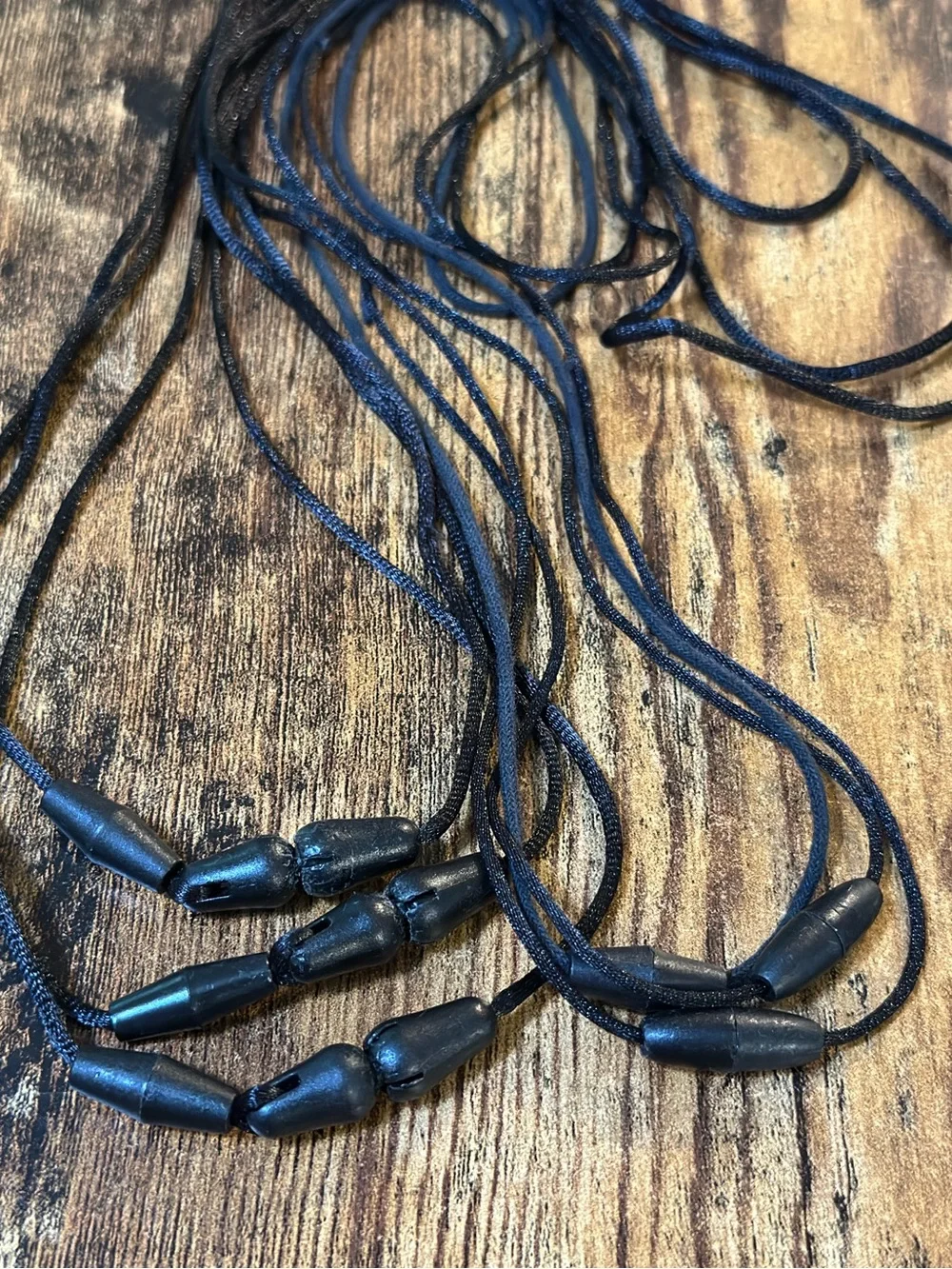 5 Black Cord Necklaces with Barrel Closure Kids Autism Breakaway Clasp READ DESC